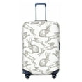 thumbnail image 1 of Kdxio Hand Drawn Rabbit Pattern Luggage Cover for Travel,Elastic and Durable,Fits 18-32 Inch,-No luggage included, 1 of 8
