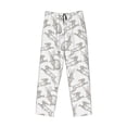 thumbnail image 1 of Kdxio Hand Drawn Rabbit Print Men's Sleep Pajama Pant Lounge Pants with Pockets, 1 of 8