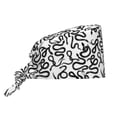 thumbnail image 1 of Kdxio Hand Drawn Snake Pattern Turban Hat for Women Men Comfortable Adjustable Cleaning Working Cap with Sweatband, 1 of 8