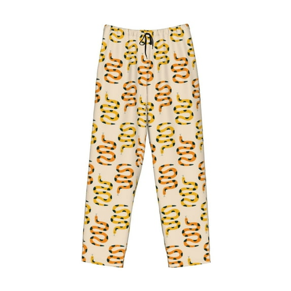 Kdxio Hand Drawn Snake Print Men's Sleep Pajama Pant Lounge Pants with Pockets