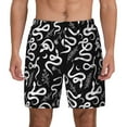 thumbnail image 1 of Kdxio Hand Drawn Snake Print Men's Swim Trunks with Compression Liner 7 Inch Inseam Quick Dry Swim Shorts, 1 of 7