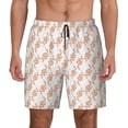 thumbnail image 1 of Kdxio Hand Drawn Snake Print Men's Swim Trunks with Compression Liner 7 Inch Inseam Quick Dry Swim Shorts, 1 of 7