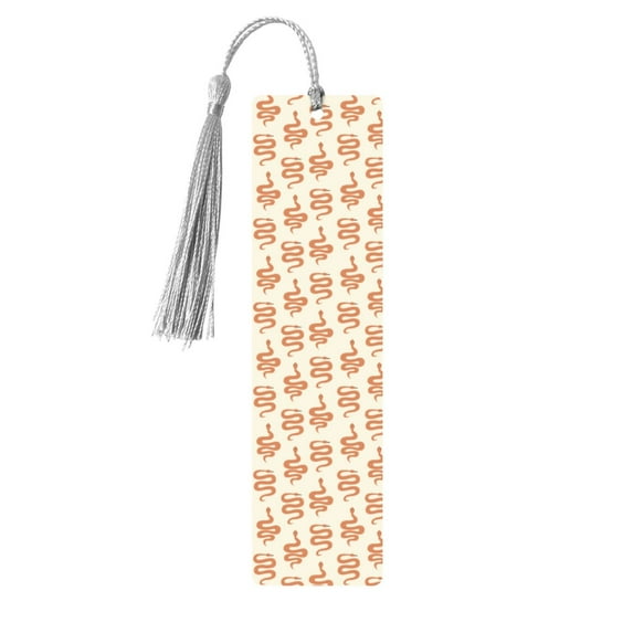Kdxio Hand Drawn Snake Print Metal Tassel Bookmarks,Perfect Gift for Art Lovers and Bookworms Metal Bookmarks for Women