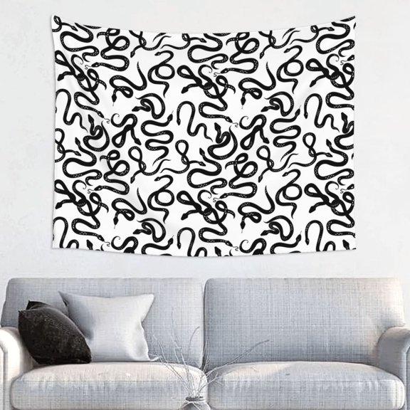 Kdxio Hand Drawn Snake Wall Hanging Tapestries Banner For Bedroom College Dorm Home Living Room Party Decor 29X37 In