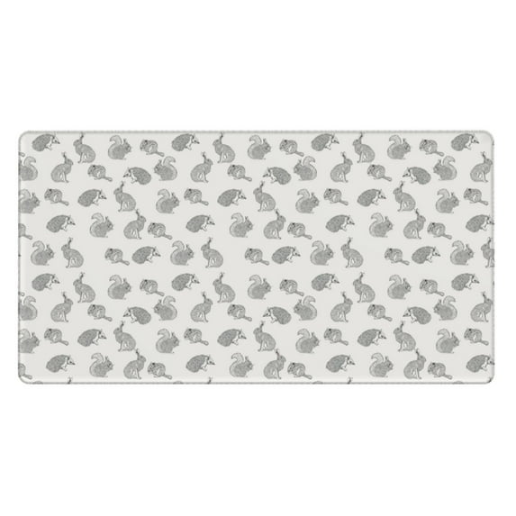 Kdxio Hand Drawn Squirrel Print Large Gaming Mouse Pad,Non-Slip Base,Water Resist Keyboard Pad for Gamer,Office & Home,29.5 x 15.8 in