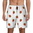 thumbnail image 1 of Kdxio Hand Drawn Strawberry Print Men's Swim Trunks with Compression Liner 7 Inch Inseam Quick Dry Swim Shorts, 1 of 7