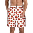thumbnail image 1 of Kdxio Hand Drawn Tomatoes Pattern Mens Casual Shorts - Drawstring Summer Beach Sports Shorts for Men, 1 of 9
