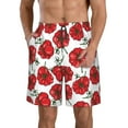 thumbnail image 1 of Kdxio Hand Drawn Tomatoes Pattern Mens Casual Shorts - Drawstring Summer Beach Sports Shorts for Men, 1 of 9
