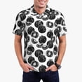 thumbnail image 1 of Kdxio Hand Drawn Tomatoes Print Men's Short Sleeve Polo Shirt,Midweight Men's Shirt, 1 of 6
