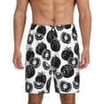 thumbnail image 1 of Kdxio Hand Drawn Tomatoes Print Mens Sleep Shorts Bottoms Soft Comfy Pajama Wear Pants with Drawstring Pockets, 1 of 7