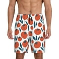 thumbnail image 1 of Kdxio Hand Drawn Tomatoes Print Mens Sleep Shorts Bottoms Soft Comfy Pajama Wear Pants with Drawstring Pockets, 1 of 7