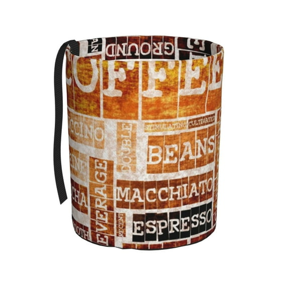 Kdxio Hand Drawn Vintage Coffee Car Trash Can Garbage Car Accessories Trash Can Car Waste Bin for for Driver and Passenger Any Vehicle