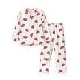 thumbnail image 1 of Kdxio Hand Drawn Watermelon Men’s Pajama Set Pajamas For Men 2 Piece PJ Set with Men Pajama Pants and Long Sleeve T-Shirt Lounge Set-, 1 of 7