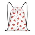 thumbnail image 1 of Kdxio Hand Drawn Watermelon Print Drawstring Backpack Bag,Waterproof Draw String Back Sack, Gym Drawstring Bags Swim Bag For Unisex, 1 of 9