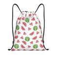 thumbnail image 1 of Kdxio Hand Drawn Watermelon Print Drawstring Backpack Bag,Waterproof Draw String Back Sack, Gym Drawstring Bags Swim Bag For Unisex, 1 of 9