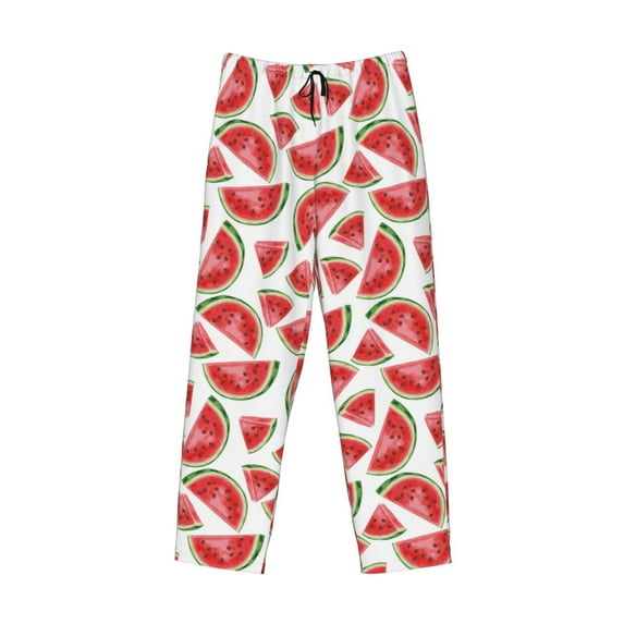 Kdxio Hand Drawn Watermelon Print Men's Sleep Pajama Pant Lounge Pants with Pockets