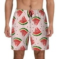 thumbnail image 1 of Kdxio Hand Drawn Watermelon Print Men's Swim Trunks with Compression Liner 7 Inch Inseam Quick Dry Swim Shorts, 1 of 7
