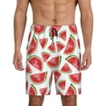 thumbnail image 1 of Kdxio Hand Drawn Watermelon Print Mens Sleep Shorts Bottoms Soft Comfy Pajama Wear Pants with Drawstring Pockets, 1 of 7