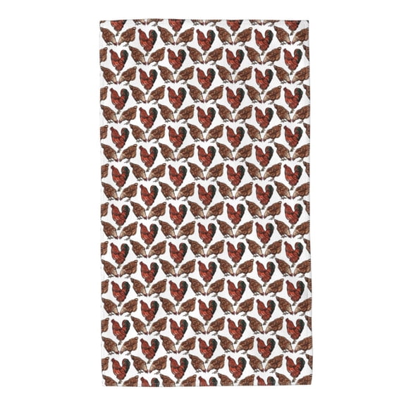 Kdxio Hand Towel A Rooster With Chickens for Bathroom Kitchen Fingertip Bath Towels 27.5 x 16 Inch Home Hotel Gym Laundry Room