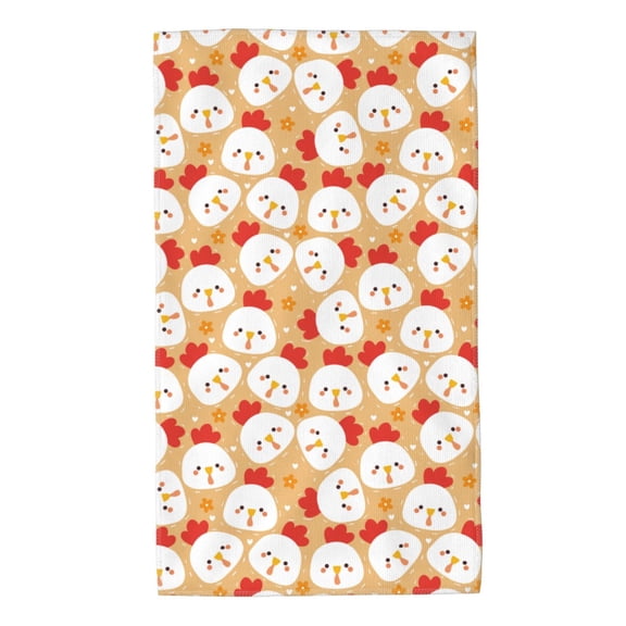 Kdxio Hand Towel Cartoon Chicken for Bathroom Kitchen Fingertip Bath Towels 27.5 x 16 Inch Home Hotel Gym Laundry Room