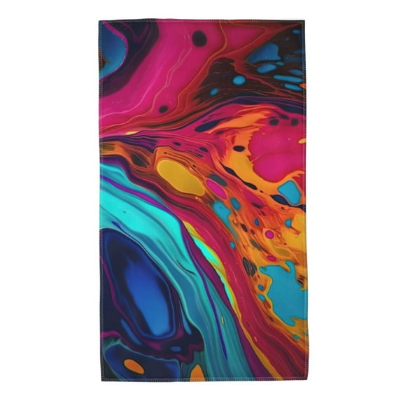 Kdxio Hand Towel Colorful Abstract Swirls for Bathroom Kitchen Fingertip Bath Towels 27.5 x 16 Inch Home Hotel Gym Laundry Room