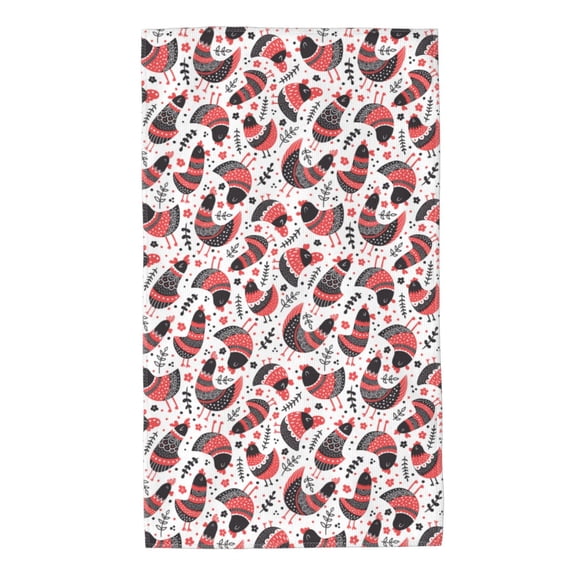 Kdxio Hand Towel Cute Chickens for Bathroom Kitchen Fingertip Bath Towels 27.5 x 16 Inch Home Hotel Gym Laundry Room