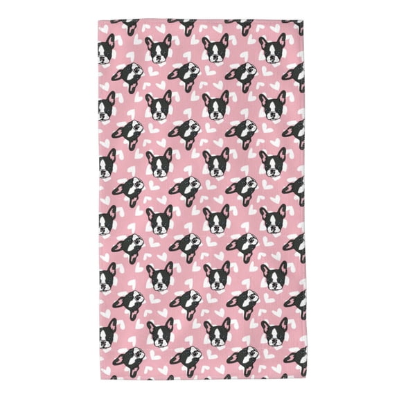 Kdxio Hand Towel French Bulldog for Bathroom Kitchen Fingertip Bath Towels 27.5 x 16 Inch Home Hotel Gym Laundry Room
