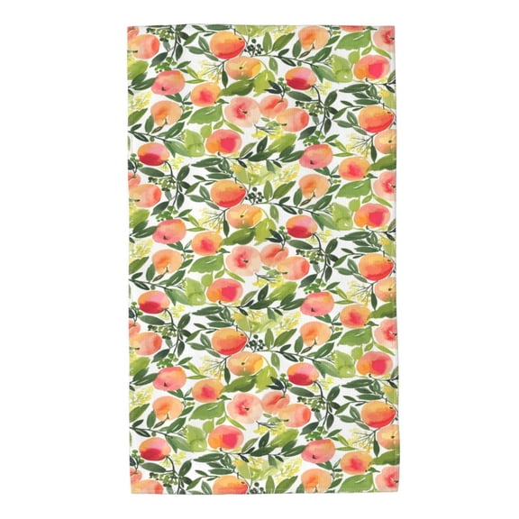 Kdxio Hand Towel Fruits Peach1 for Bathroom Kitchen Fingertip Bath Towels 27.5 x 16 Inch Home Hotel Gym Laundry Room
