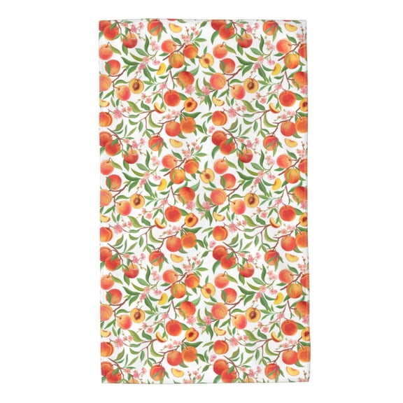 Kdxio Hand Towel Fruits Peach2 for Bathroom Kitchen Fingertip Bath Towels 27.5 x 16 Inch Home Hotel Gym Laundry Room