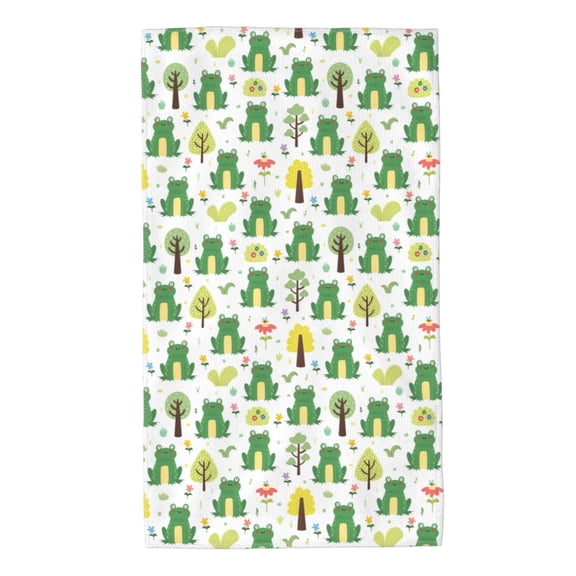 Kdxio Hand Towel Funny Toad for Bathroom Kitchen Fingertip Bath Towels 27.5 x 16 Inch Home Hotel Gym Laundry Room