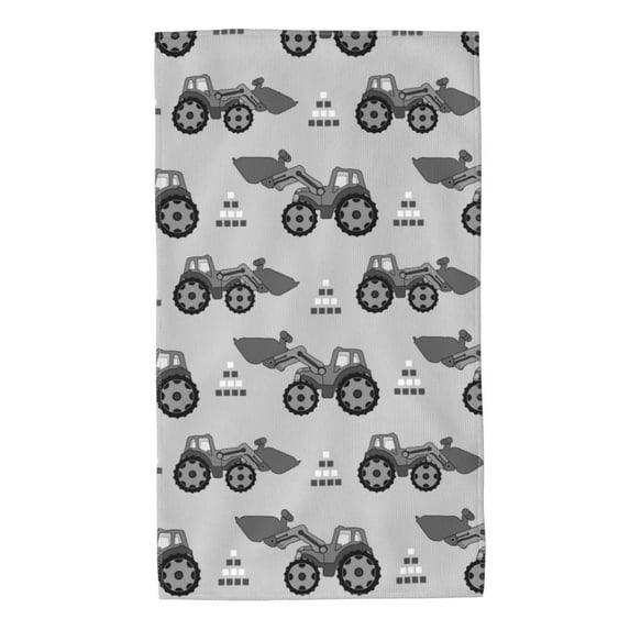 Kdxio Hand Towel Gray Tractor for Bathroom Kitchen Fingertip Bath Towels 27.5 x 16 Inch Home Hotel Gym Laundry Room