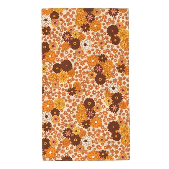 Kdxio Hand Towel Hippie Ditsy Floral for Bathroom Kitchen Fingertip Bath Towels 27.5 x 16 Inch Home Hotel Gym Laundry Room