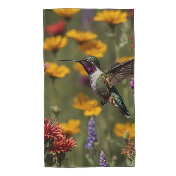 Kdxio Hand Towel Humming Bird for Bathroom Kitchen Fingertip Bath Towels 27.5 x 16 Inch Home Hotel Gym Laundry Room