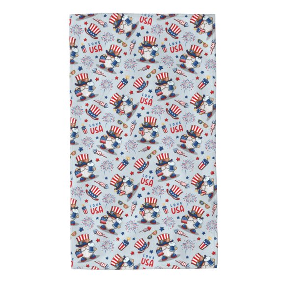 Kdxio Hand Towel I Love USA for Bathroom Kitchen Fingertip Bath Towels 27.5 x 16 Inch Home Hotel Gym Laundry Room