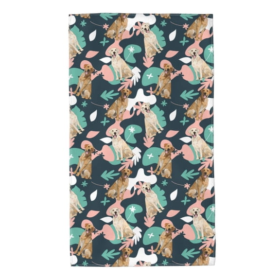 Kdxio Hand Towel Labrador Retriever Dog for Bathroom Kitchen Fingertip Bath Towels 27.5 x 16 Inch Home Hotel Gym Laundry Room