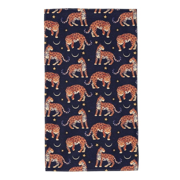Kdxio Hand Towel Leopard Print for Bathroom Kitchen Fingertip Bath Towels 27.5 x 16 Inch Home Hotel Gym Laundry Room