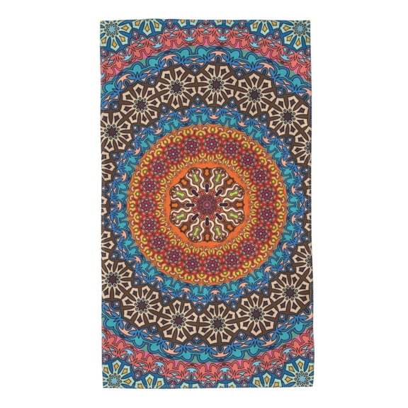Kdxio Hand Towel Mandala for Bathroom Kitchen Fingertip Bath Towels 27.5 x 16 Inch Home Hotel Gym Laundry Room