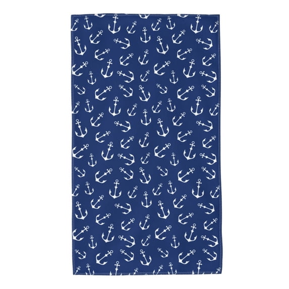 Kdxio Hand Towel Nautical Anchors for Bathroom Kitchen Fingertip Bath Towels 27.5 x 16 Inch Home Hotel Gym Laundry Room