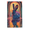 thumbnail image 1 of Kdxio Hand Towel Neon Rabbit In Archway for Bathroom Kitchen Fingertip Bath Towels 27.5 x 16 Inch Home Hotel Gym Laundry Room, 1 of 5