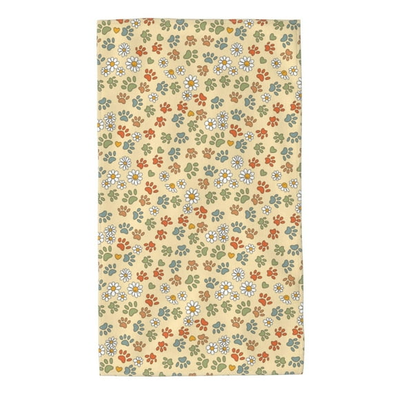 Kdxio Hand Towel Paw In Groovy Style for Bathroom Kitchen Fingertip Bath Towels 27.5 x 16 Inch Home Hotel Gym Laundry Room
