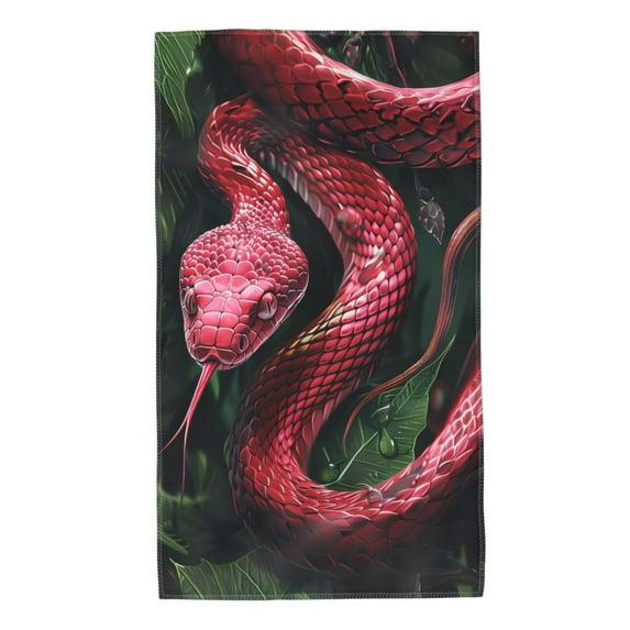 Kdxio Hand Towel Red Viper Jungle Intensity for Bathroom Kitchen Fingertip Bath Towels 27.5 x 16 Inch Home Hotel Gym Laundry Room