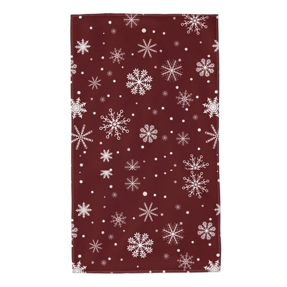 Kdxio Hand Towel Romantic white snowflakes for Bathroom Kitchen Fingertip Bath Towels 27.5 x 16 Inch Home Hotel Gym Laundry Room