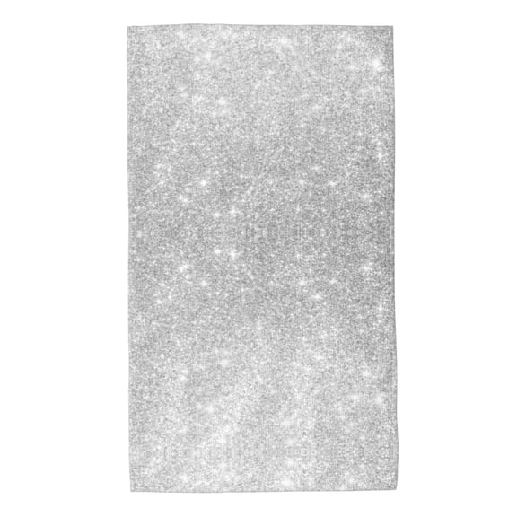 Kdxio Hand Towel Silver Glitter for Bathroom Kitchen Fingertip Bath Towels 27.5 x 16 Inch Home Hotel Gym Laundry Room