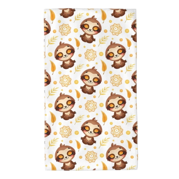 Kdxio Hand Towel Sloth Yoga for Bathroom Kitchen Fingertip Bath Towels 27.5 x 16 Inch Home Hotel Gym Laundry Room