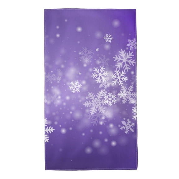 Kdxio Hand Towel Snowfall Sky White Purple for Bathroom Kitchen Fingertip Bath Towels 27.5 x 16 Inch Home Hotel Gym Laundry Room