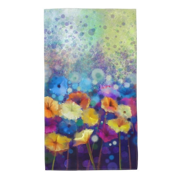 Kdxio Hand Towel Spring Flower Seasonal for Bathroom Kitchen Fingertip Bath Towels 27.5 x 16 Inch Home Hotel Gym Laundry Room