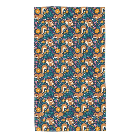 Kdxio Hand Towel Squirrel Garden Delight for Bathroom Kitchen Fingertip Bath Towels 27.5 x 16 Inch Home Hotel Gym Laundry Room