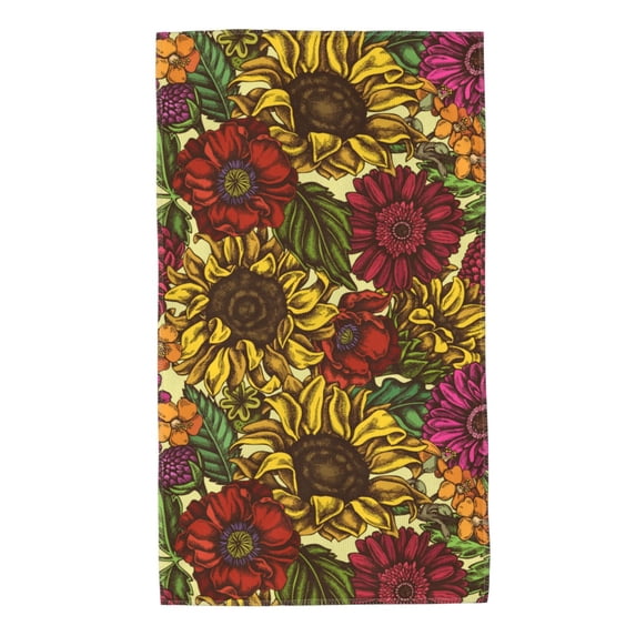 Kdxio Hand Towel Sunflower for Bathroom Kitchen Fingertip Bath Towels 27.5 x 16 Inch Home Hotel Gym Laundry Room