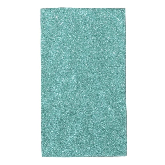 Kdxio Hand Towel Teal Green Glitter for Bathroom Kitchen Fingertip Bath Towels 27.5 x 16 Inch Home Hotel Gym Laundry Room