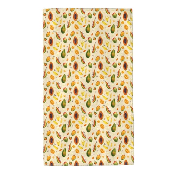 Kdxio Hand Towel Tropical Fruits for Bathroom Kitchen Fingertip Bath Towels 27.5 x 16 Inch Home Hotel Gym Laundry Room